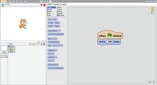 coding and programming with Scratch