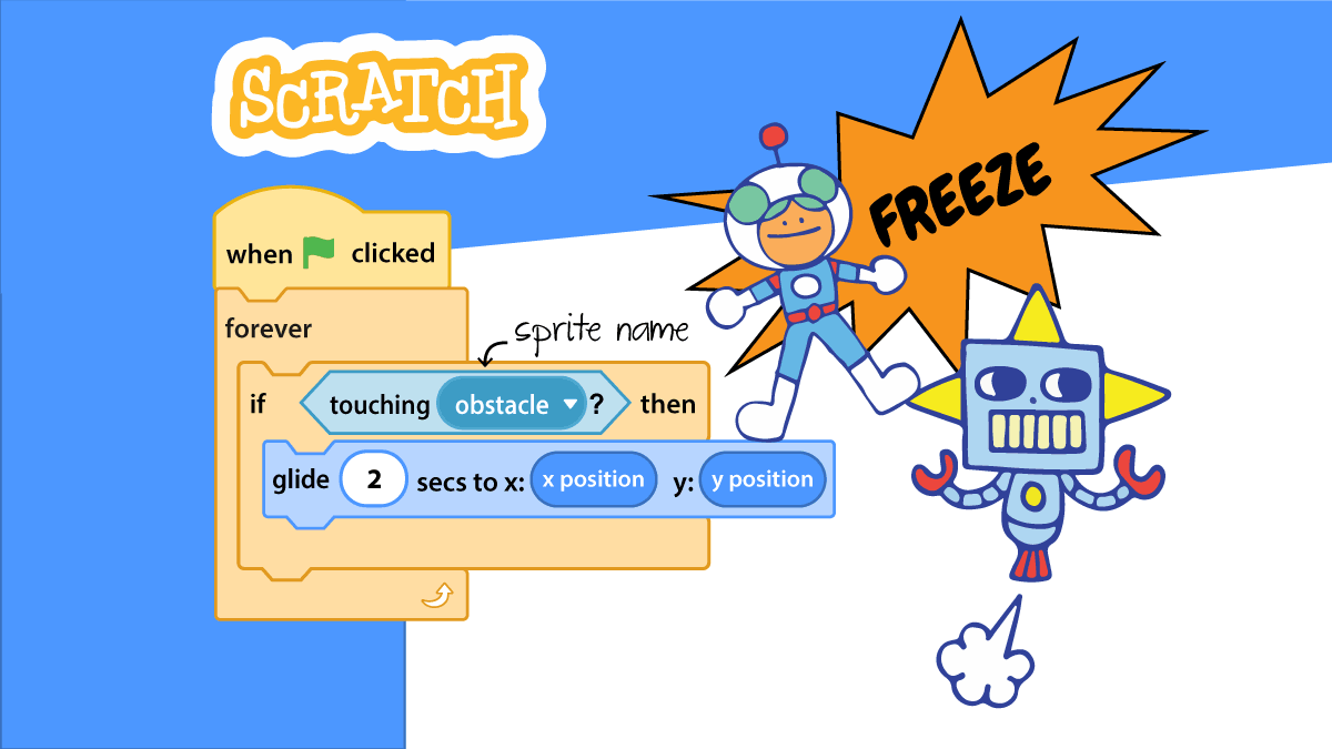 How to Freeze a Sprite in Scratch - TechnoKids Blog