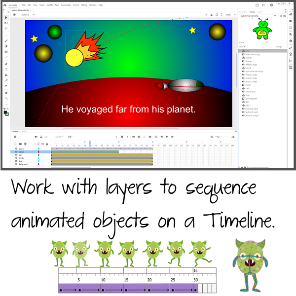 Animation for Beginners, Adobe Animate Lessons, Visual Storytelling |  TechnoAnimate | TechnoKids Inc.