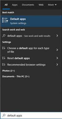 Search Default Apps