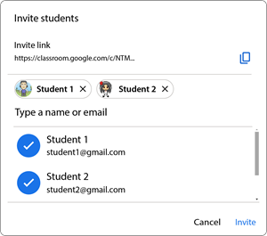 email invite