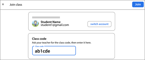 Join class by code